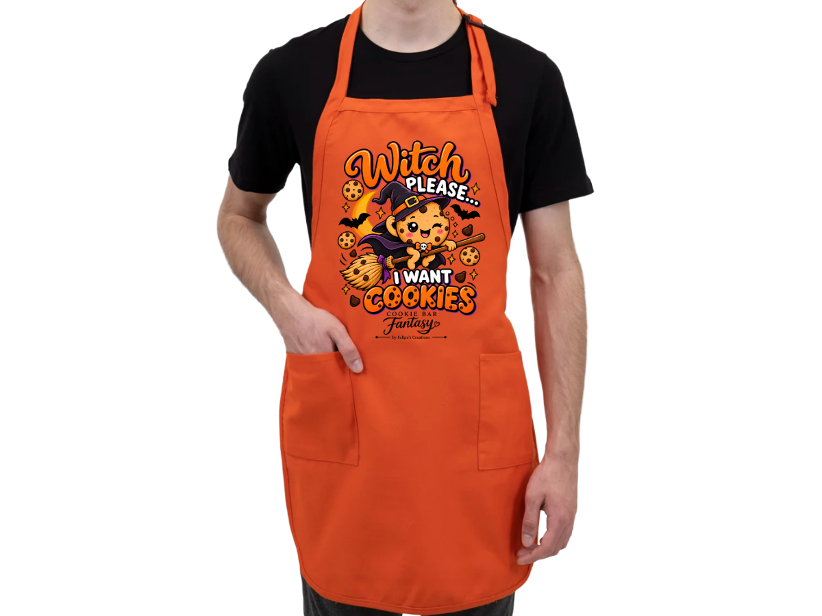 Spooky Apron- Witch Please... I want Cookies!