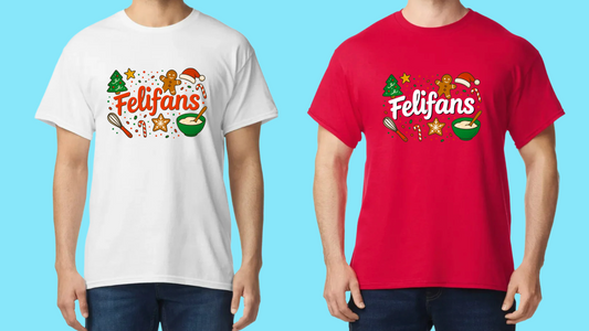Christmas "Felifans" T Shirt- *PRE ORDER*
