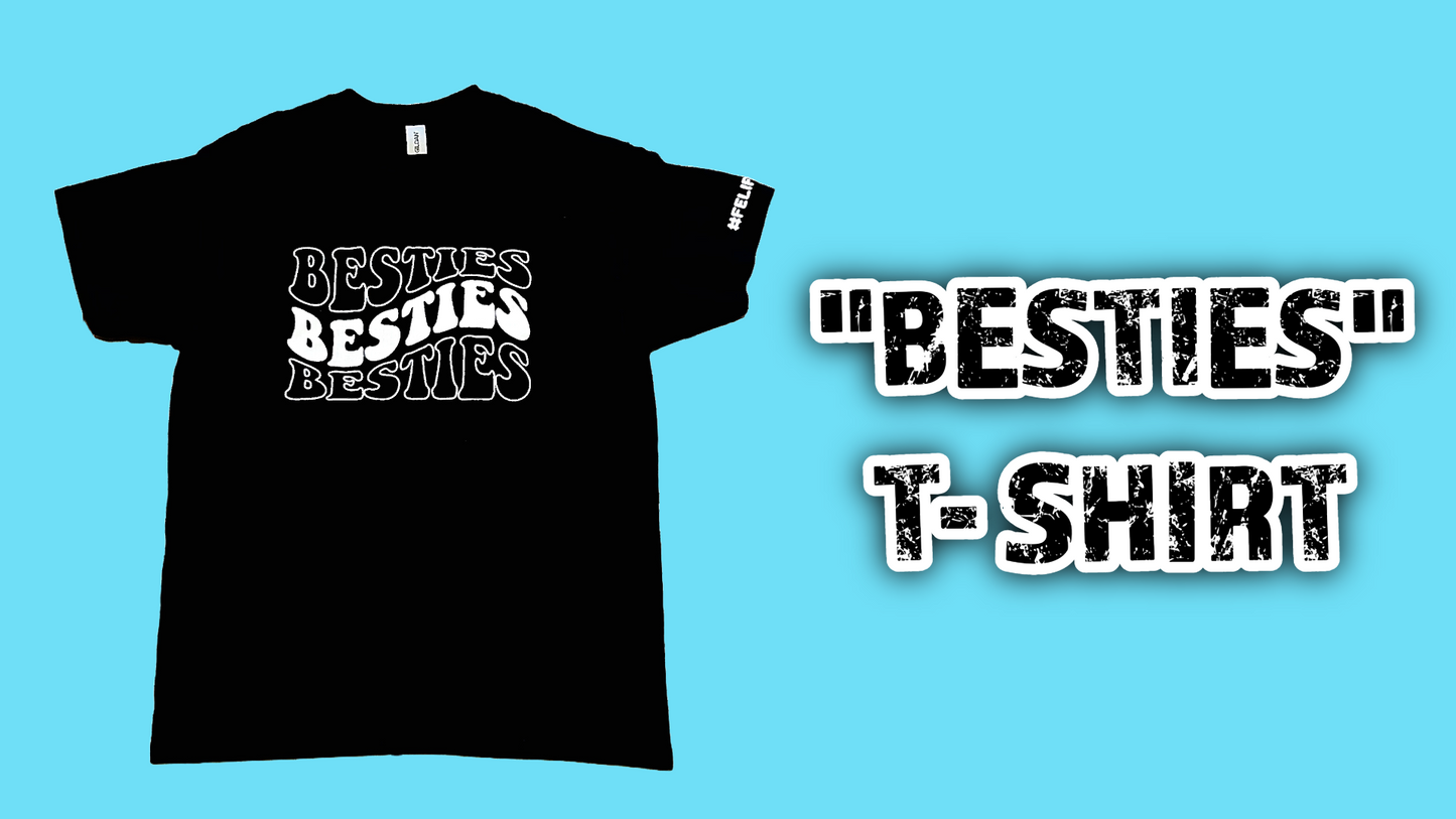 "Besties" T-Shirt-BLACK